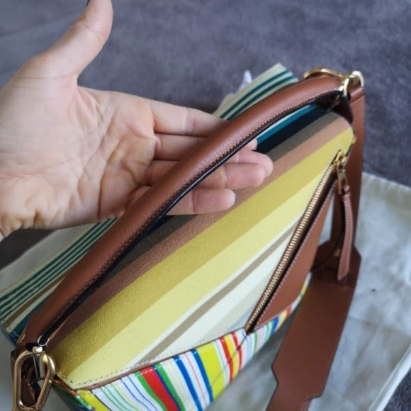 LOEWE Striped Medium Puzzle Bag - Picture 10 of 13